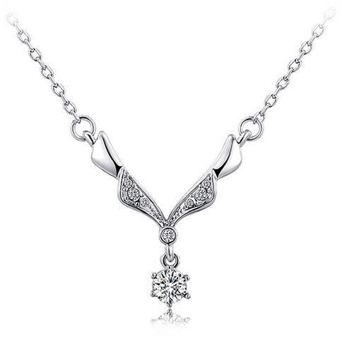 ROXI White Gold Plated Austrian Crystal Pendant Necklace Model 2030433525A