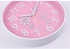 Analog Wall Clock Pink/White