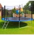 14 Feet Heavy-Duty Indoor And Outdoor Bounce Trampoline With Safety Net For Secure Play Time 427X427X250cm
