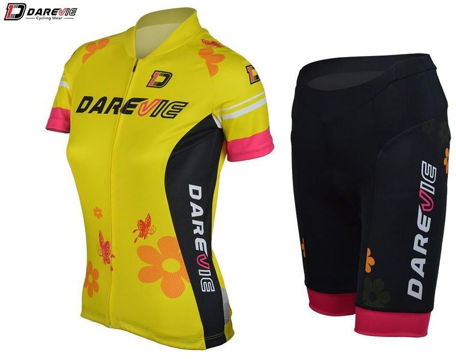 Darevie Cycling Suit For Ladies- Jersey Djv025w &amp; Shorts - 5 Sizes