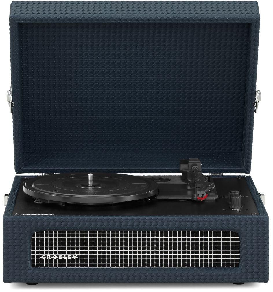 Crosley Voyager Portable Bluetooth Bluetooth Turntable with Built-In Speakers - Navy