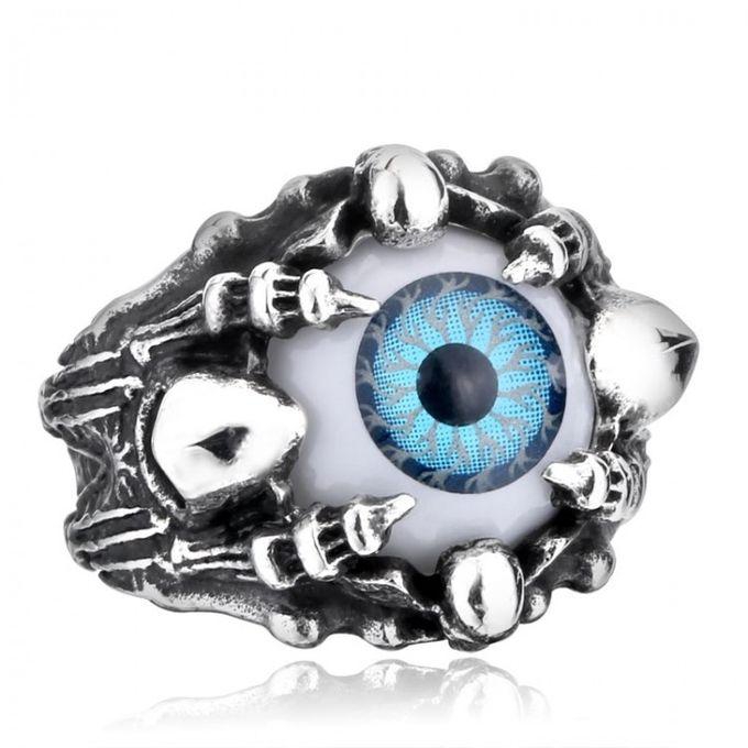 Eye Ring - Stainless Steel - Blue