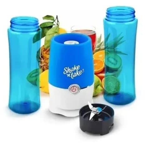 Shake 'n' Take Smoothie Maker And Juice Blender With 2 Bottles - 180W - Blue