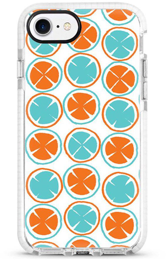 Protective Case Cover For Apple iPhone 7 Citric Circles Full Print