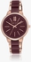 Maroon and Rose Gold Analog Watch