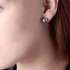 2Pair Ball Metal Shape Stud Earring Earrings For Women Gold, Black