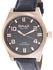 Omax For Men Black Dial Leather Band Watch - S004R22I