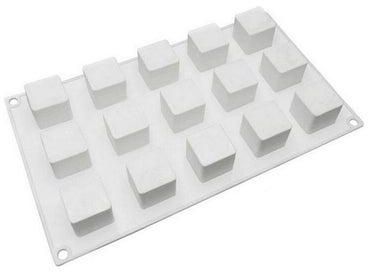 15 Grids Silicone Chocolate Baking Tray DIY Dessert Mousse Cake Making Mold white 30*30*30cm