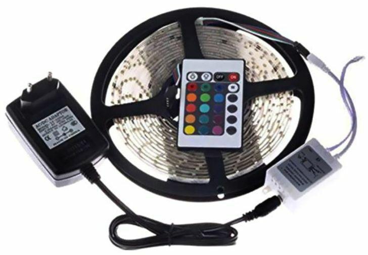 Rgb - Color Changing Led Strip Light With Remote Control Multicolour 5Meter