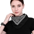 Black and White Hair Bandana for Men and Women 2 Piece Black and White
