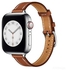 Slim Genuine Leather Replacement Band for Apple Watch Series 6/SE/5/4/3/2/1 40/38mm Brown