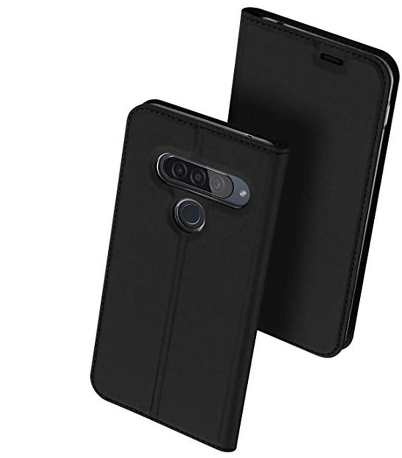 اصطناعي جلد غلاف ل LG G8s ThinQ هاتف غلاف الهاتف تي اصطناعي ممتص الصدمات طويلة حماية الجسم فليب فوليو إلى LG G8s ThinQ غلاف الهاتف
