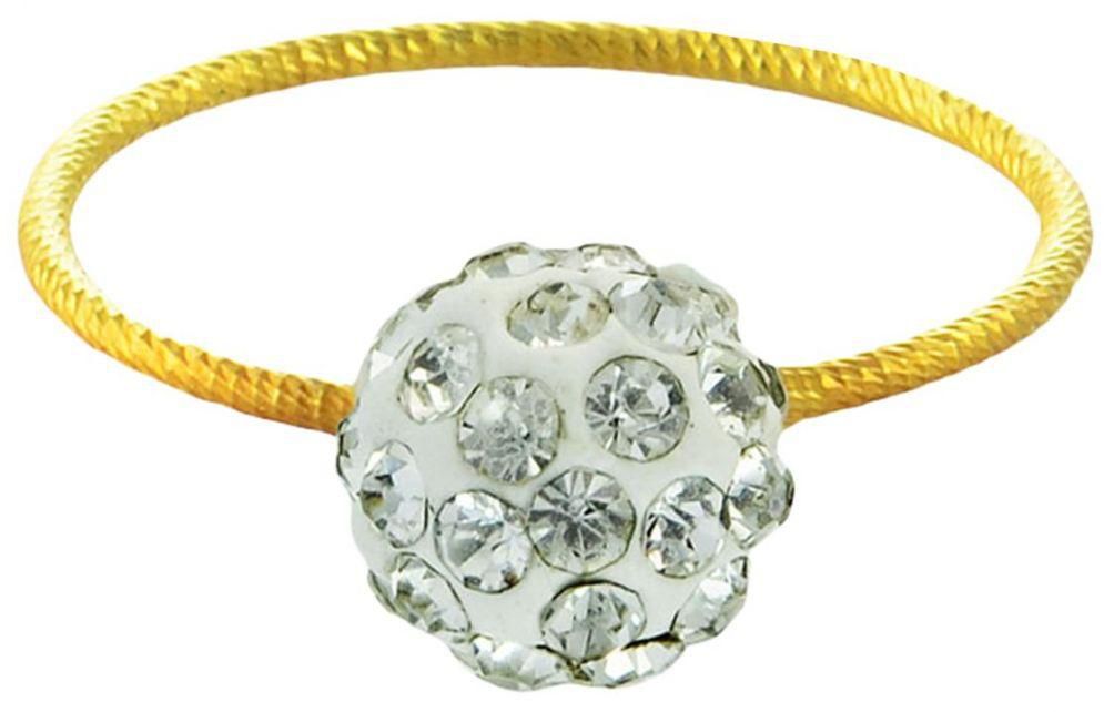 Vera Perla 10k Gold, 8mm Crystal Ball Ring