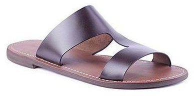 Men's Leather Slippers - Brown