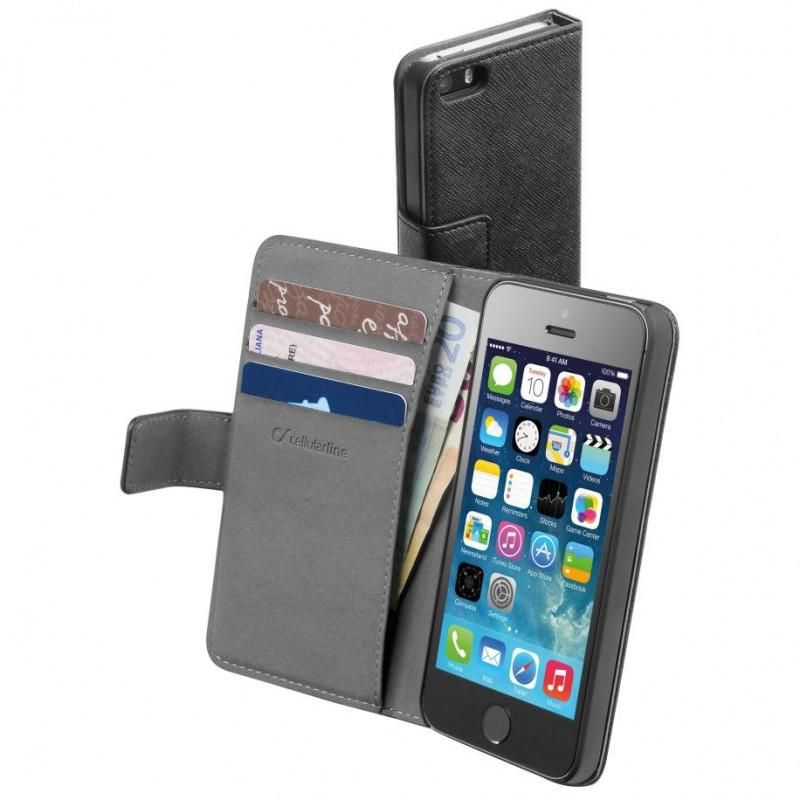 Cellularline Book Agenda, Flip Cover Mobile Case, for iPhone 6 Plus/iPhone 6s Plus, Black