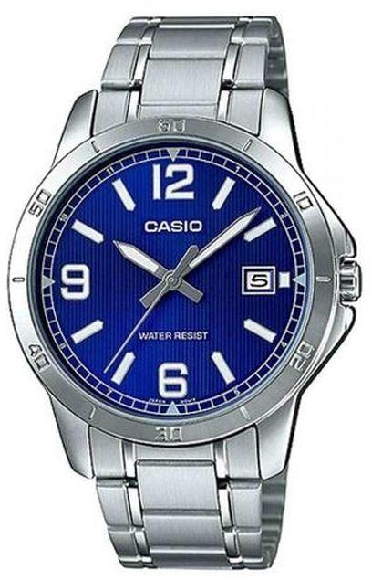 Casio Watch For Men - Stainless Steel - MTP-V004D-2B
