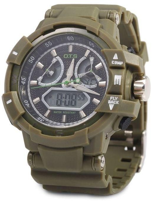 OTS Men Digital Luminous Quartz Watch - Green