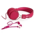 Earphones Headset by MQbix, Pink