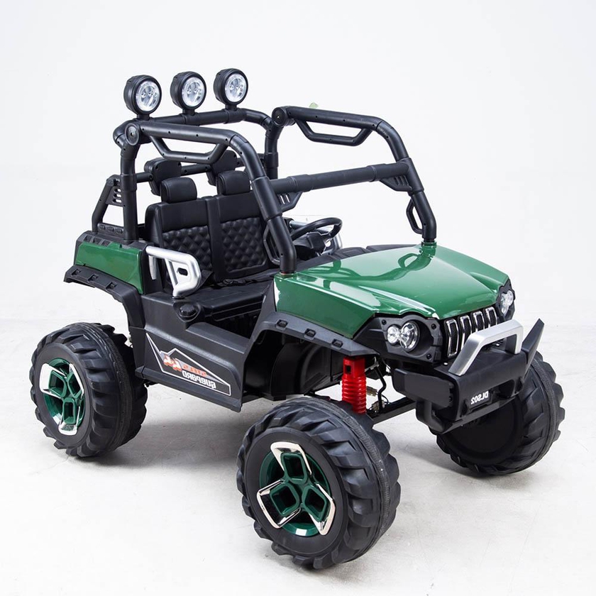Megastar - Ride On Kids 12 V Duster 2 Seater Jeep Buggy - Green- Babystore.ae