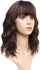 Synthetic Wig Short Wavy Heat Resistant Shoulder Length Bob Wig For Girls Women Dark Brown