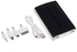 30000mAh Solar Power Panel Power Bank Dual USB BLACK External Battery Charger for iPad 4 3 Tab