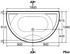 بانيو جاكوزى سمايل 180 × 105 سم نظام كومبى 18 وطقم جيت كروم بالجوانب والشاسية من ايديال ستاندرد