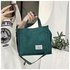 Tote Bag for Women Shoulder Bag Corduroy Tote Bag Women 26 * 22CM (26x22cm, Dark Green)