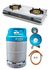 Cepsa Gas Cylinder 12.5kg With Best Choice Gas Cooker, Amcool Metered Regulator, Hose & Clips - Blue Cap
