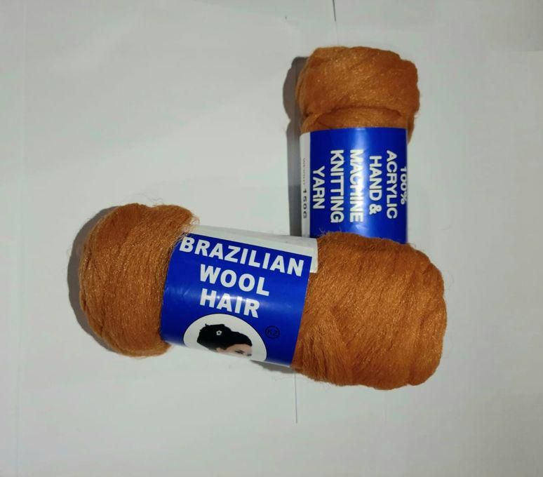 Fashion 2pcs Brazilian Wool Hair- Brown