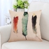 1 Pc Sofa Throw Pillow Case Feathers Pattern Soft Cushion Cover Bedroom Waist Pillow Case Decorative Throw Pillow Cover