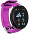 SWADESI STUFF D18 Smart Watch Blacktooth Smart Wrist Watch for Smartphones Blacktooth Smart Unisex Watch for Boys, Girls, Mens and Womens,Smart Watch-Black Color (Purple), Purple, STANDARD