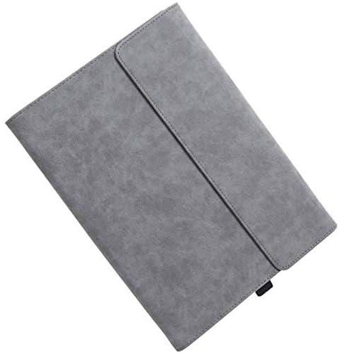 Smart Stuff Faux Leather Sleeve with Hard Anti-Shock Inner Case for Microsoft Surface Pro 5 (12.3in, Dark Grey)