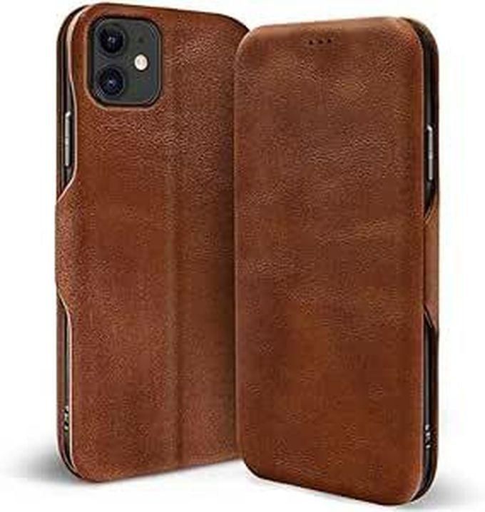 Next store Compatible with iPhone 12 Case, Durable Anti-Scratch (Soft Flexible PU Leather) PU Leather Case Cover (Brown)