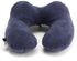 Fashion Foldable U-shaped Inflatable Neck Pillow Cushion Travel Air Plane Car Sleeping Dark Blue