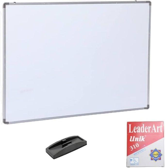 Magnetic White Board 60*90 + Magnetic Whiteboard Eraser + 12 White Board Marker (4 Black +4 Blue + 4 Red )