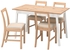 PINNTORP / PINNTORP Table and 4 chairs - light brown stained white stained/Katorp light brown stained 125 cm