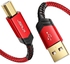 JSAUX USB A To USB B2.0 Printer Cable 4.5M RED