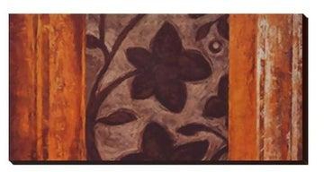 Decorative Wall Painting With Frame Brown/Orange 99x29cm