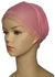 Sutrah Cotton Under Scarf Bandanna Trimmed by Glittered Chiffon - Pink