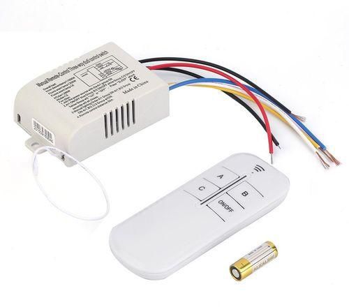 Allwin 220V 3 Way ON/OFF Digital RF Remote Control Switch Wireless For Light Lamp