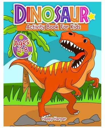 Dinosaurs Activity Book: For Kids Ages 4-8 Paperback الإنجليزية