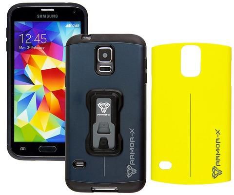 Armor-X Samsung S5 Rugged Case Blue Yellow