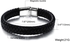 Leather Bracelet  Black for Unisex