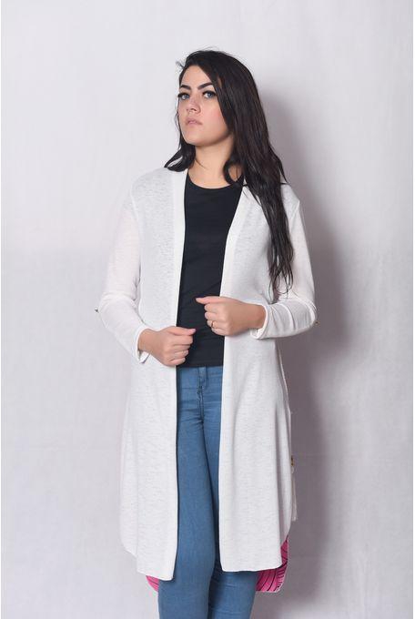 Menta By Coctail Back Printed Cardigan - White