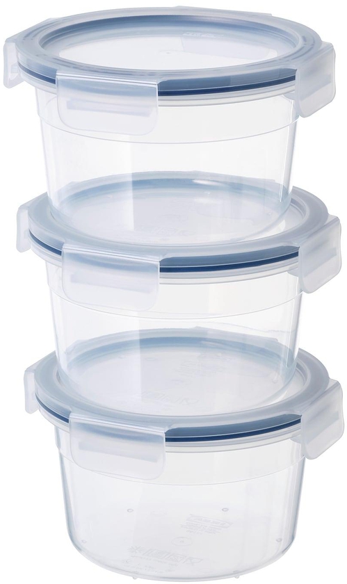 IKEA 365+ Food container with lid - round/plastic 750 ml