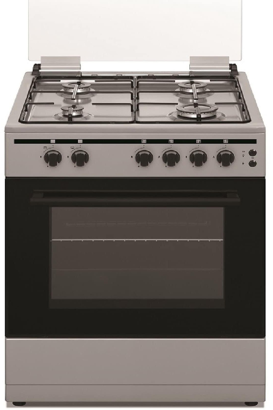 Akai Freestanding Cooker 60x55Cm with 4 Burner, Full Safety CRMA66SC Silver
