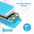 Promate Power Bank, Ultra-Slim 10000mAh Dual USB Portable Charger with 5V/2A USB-C Two Way Charging Port and Auto Voltage Regulation for iPhone X, Samsung S9, Note 8, OnePlus 5T, Voltag-10C Blue