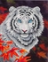 Dotzmania White Tiger In Autumn Kit Printed FabricDiamond Painting Kit  (As Picture)