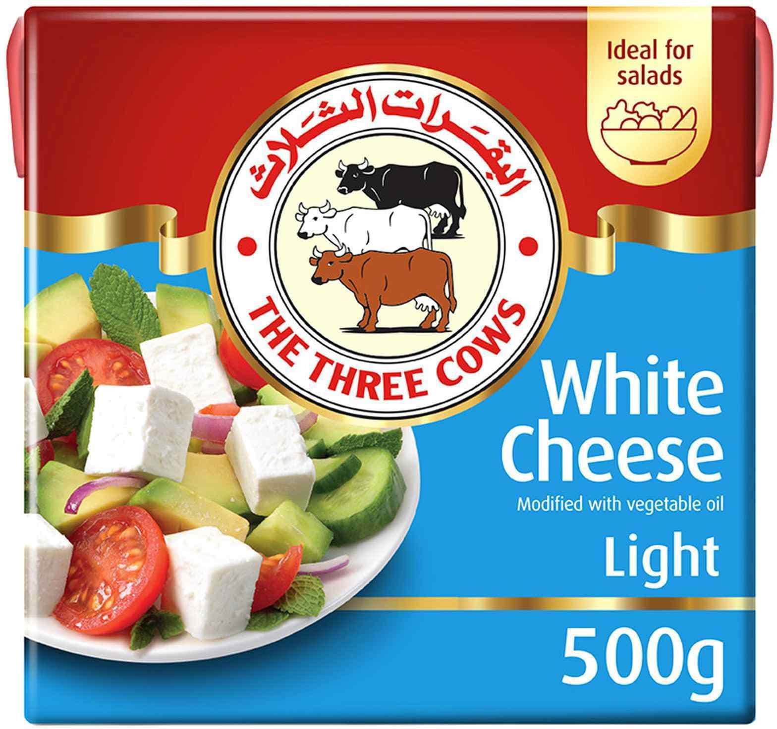 The Three Cows White Cheese Light 500g