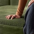 JÄTTEBO 4-seat mod sofa w chaise longue, Right with headrest/Samsala dark yellow-green - IKEA